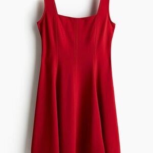H&M NWT Square Jersey Stretchy  Dress Dark Burgundy XXL Elegant Sleeveless Dress